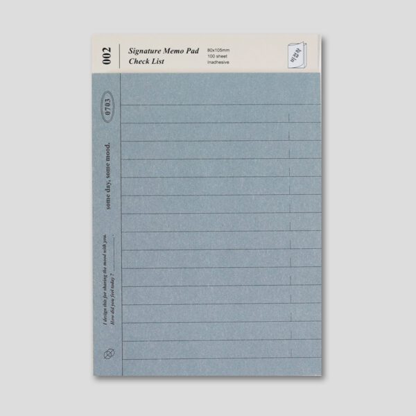 Signature Memopad - Checklist